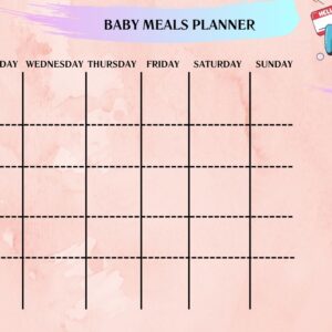BABY MEALS PLANNER Peach