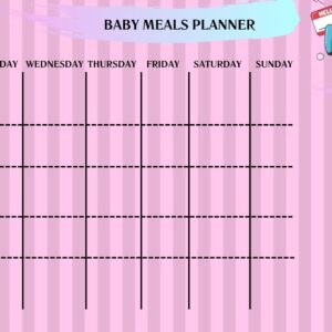 BABY MEALS PLANNER Pink