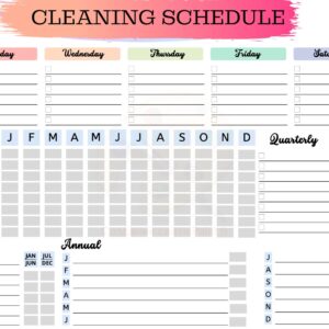 CLEANING SCHEDULE